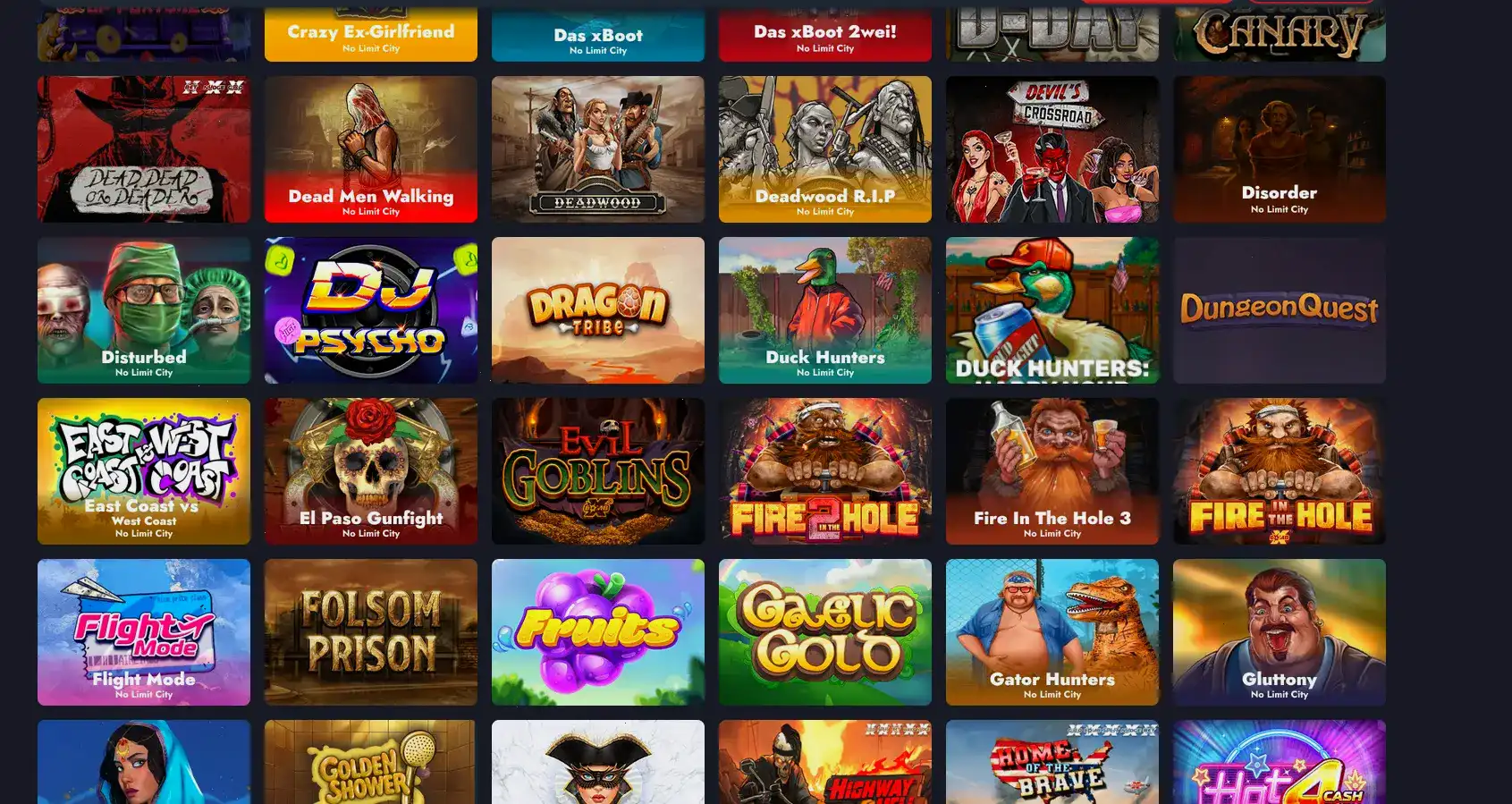 Интерфейс игрового зала Вай казино на компьютере